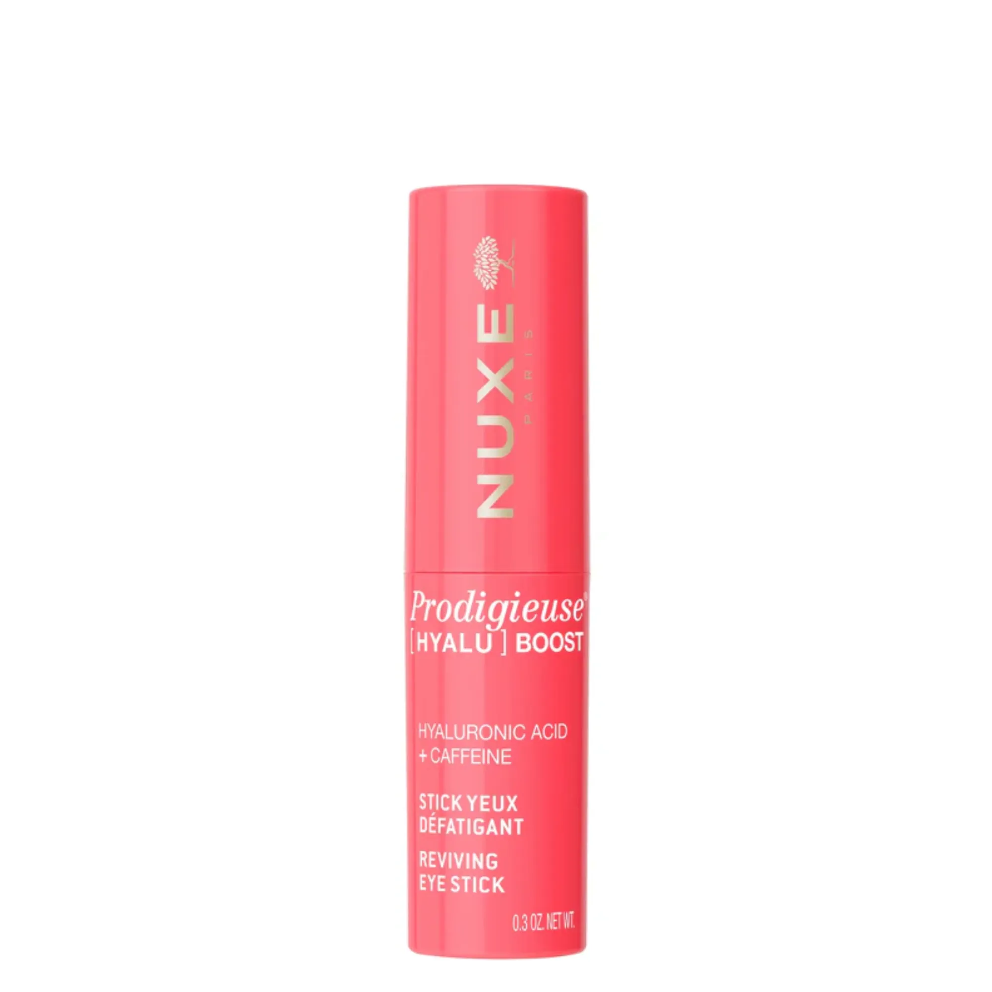 Lyskin-nuxe-creme-prodigieuse-boost-multi-correction-eye-balm-15ml-NUX00137_resultado The NUXE Prodigieuse Hyalu Boost Reviving Eye Stick is an ultra-fresh hydrating eye treatment designed to instantly revive and decongest the eye contour area. Specially formulated for tired-looking eyes, puffiness, dehydration lines, and dark circles, this innovative stick combines powerful skincare actives with a refreshing “ice-effect” texture for an immediate awakening sensation.