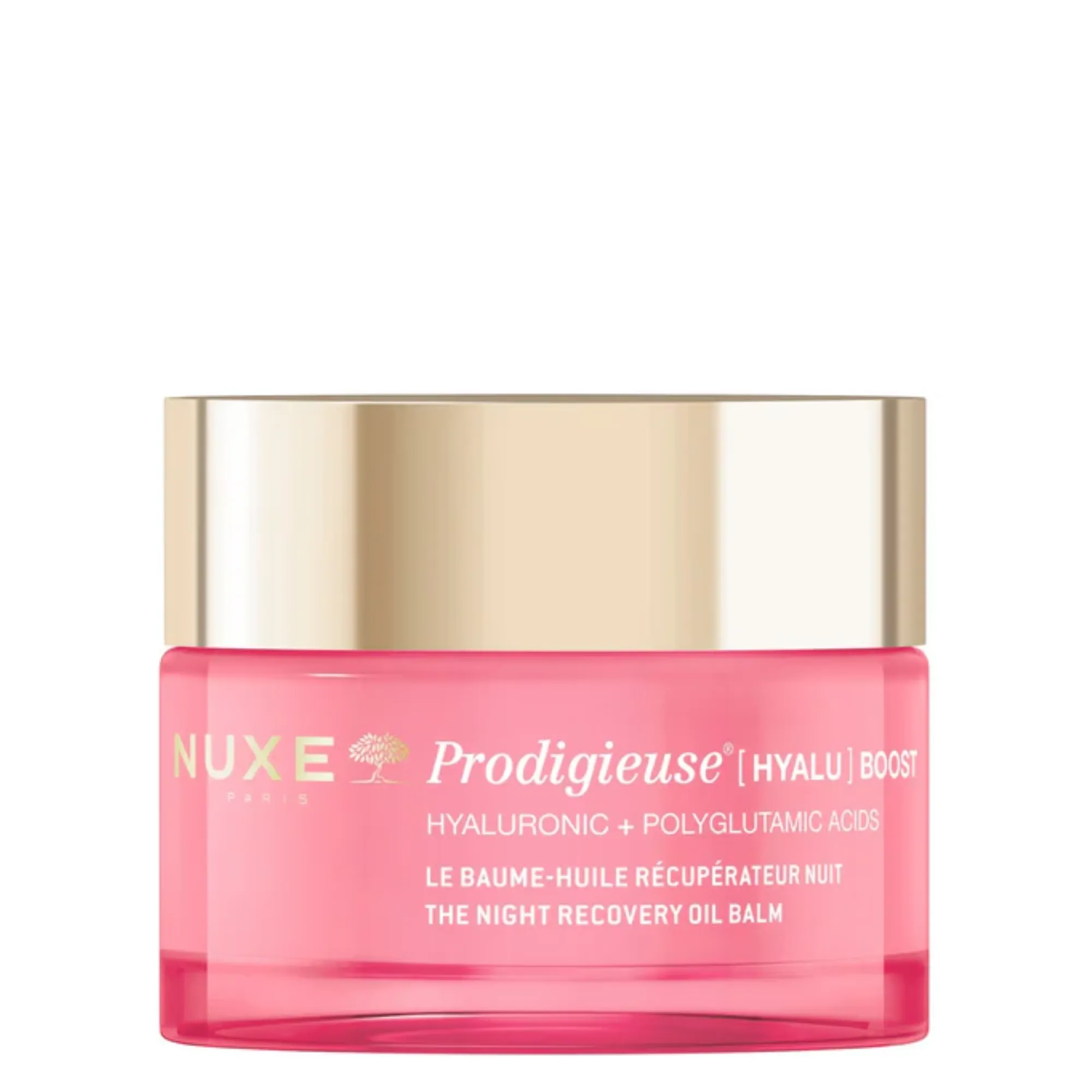 Lyskin-nuxe-creme-prodigieuse-boost-night-recovery-oil-balm-50ml-NUX00134_resultado The Nuxe Prodigieuse Hyalu Boost Night Recovery Oil Balm is a rich yet non-greasy overnight treatment designed to visibly transform the skin while you sleep. Acting as a powerful skin recovery ritual, this balm works during the night when the skin is most receptive to repair and regeneration.