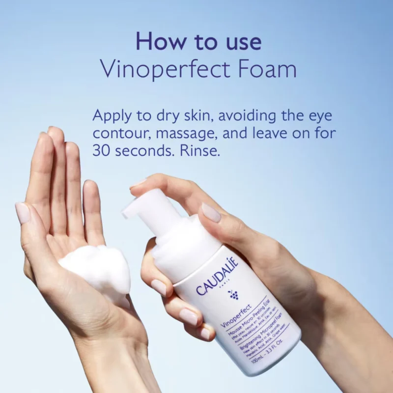 Caudalie Vinoperfect Brightening Micropeel Foam 100ml 3.3fl.oz - How to use?