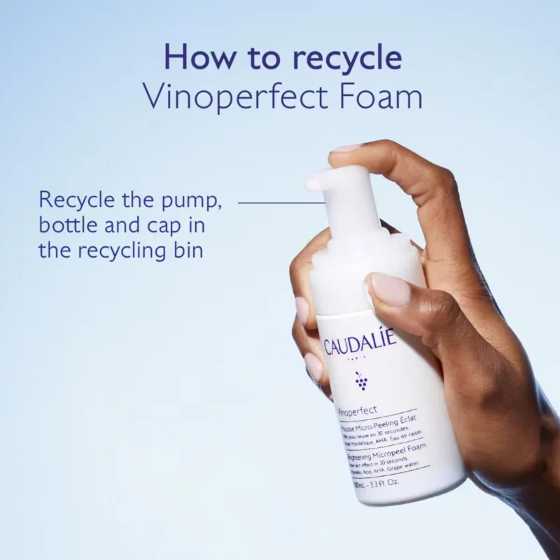 Caudalie Vinoperfect Brightening Micropeel Foam 100ml 3.3fl.oz - How to recycle?