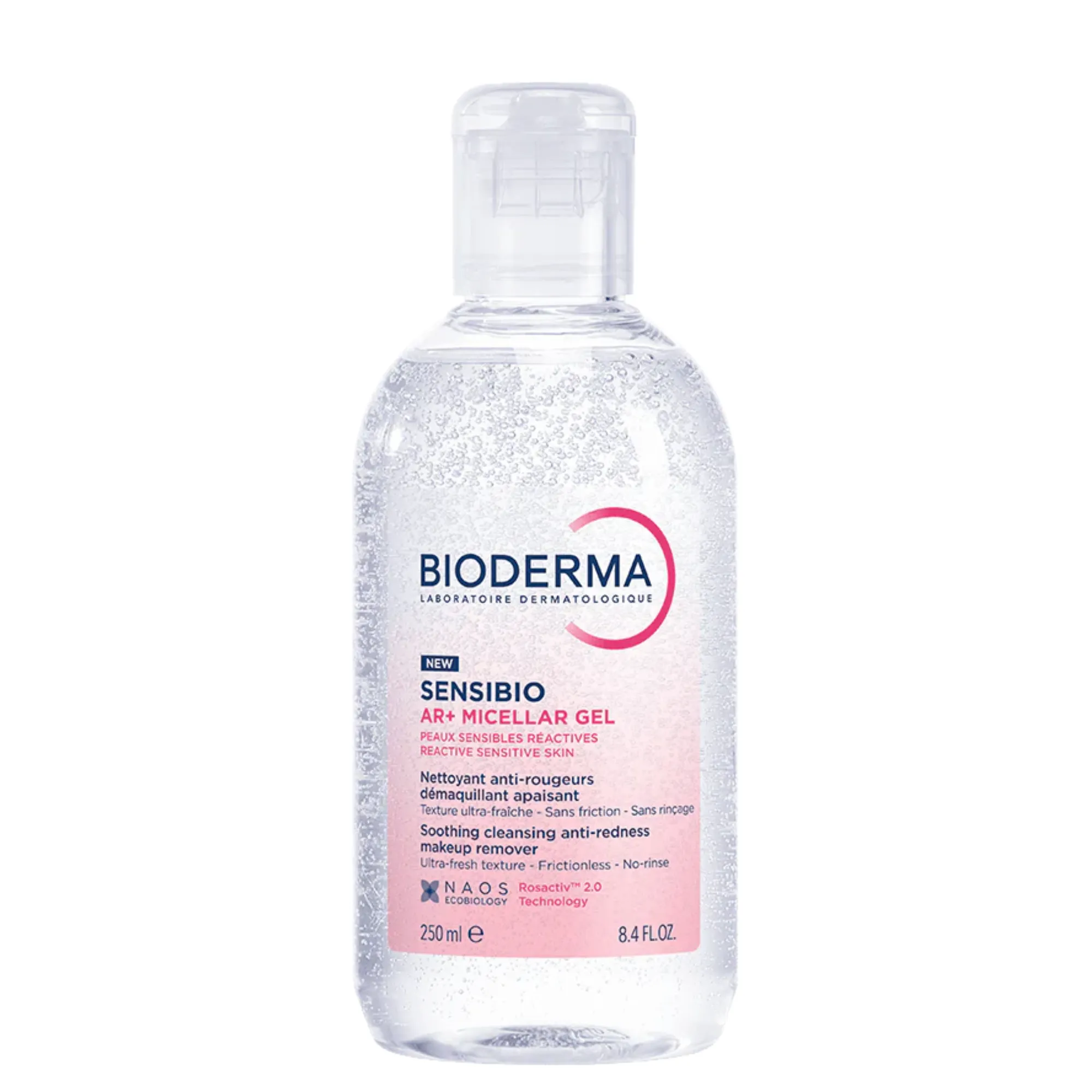 Lyskin-bioderma-sensibio-ar-micellar-gel-250ml-8-4fl-oz-BDM00206 Bioderma Sensibio AR+ Micellar Gel is an innovative cleansing solution designed specifically for sensitive, reactive skin prone to redness. Combining the effectiveness of micellar technology with advanced soothing actives, this next-generation cleanser removes impurities while targeting the root causes of redness from the very first step of your skincare routine. With its fresh, cushion-like texture, it delivers a frictionless cleansing experience that respects even the most delicate skin, leaving it calm, hydrated, and comfortable without the need to rinse.