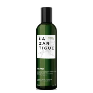 Lazartigue Repair Intensive Repair Shampoo is a high-performance, vegan formula designed to repair damaged hair from within. Powered by 100% vegetal keratin and botanical hyaluronic acid, this shampoo helps restore the fibre’s internal architecture, smooths the cuticle, and revives shine—all while providing a gentle, sulphate-free cleanse.