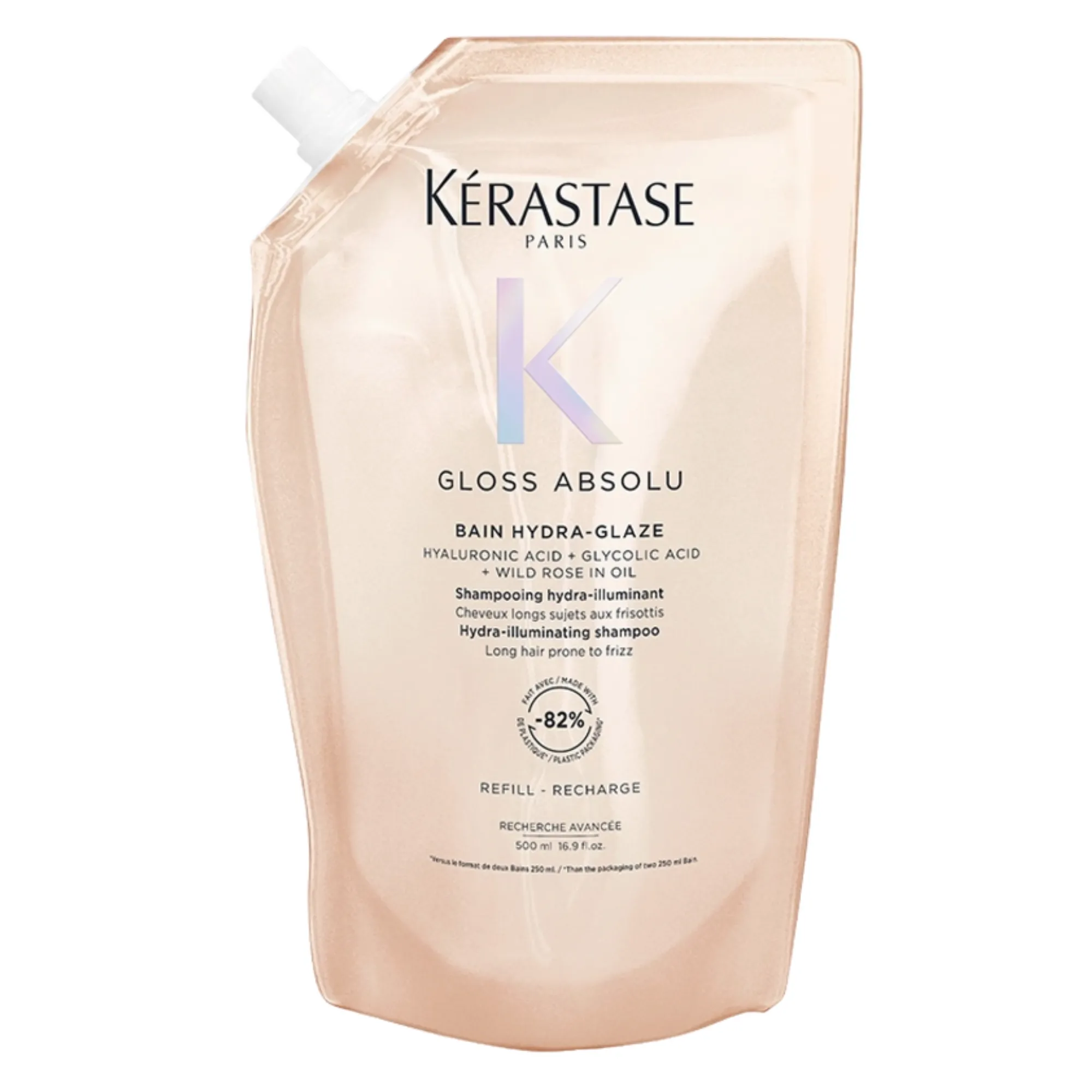 kerastase-gloss-absolu-bain-hydra-glaze-shampoo-refill-500ml-16-9fl-oz-KER00266_resultado The Kérastase Gloss Absolu Bain Hydra-Glaze Shampoo Refill is a luxurious hydra-illuminating shampoo designed especially for long hair prone to frizz. This high-performance formula combines cutting-edge haircare technology with refined sensoriality, delivering instantly smoother, glossier, and more manageable hair.