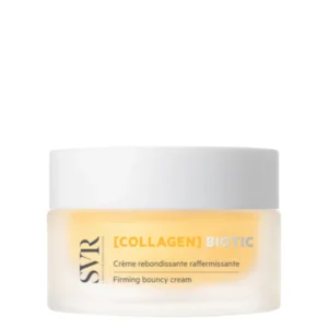 SVR Collagen Biotic Cream is a regenerating dermo-cosmetic treatment specifically formulated to restore firmness, elasticity, and plumpness in skin affected by ageing. Designed for skin showing loss of elasticity, fine lines, and wrinkles, this advanced moisturiser combines 2% plant-derived collagen, pasteurised probiotics, and optimised vitamin C to visibly strengthen the skin structure while enhancing radiance and comfort.