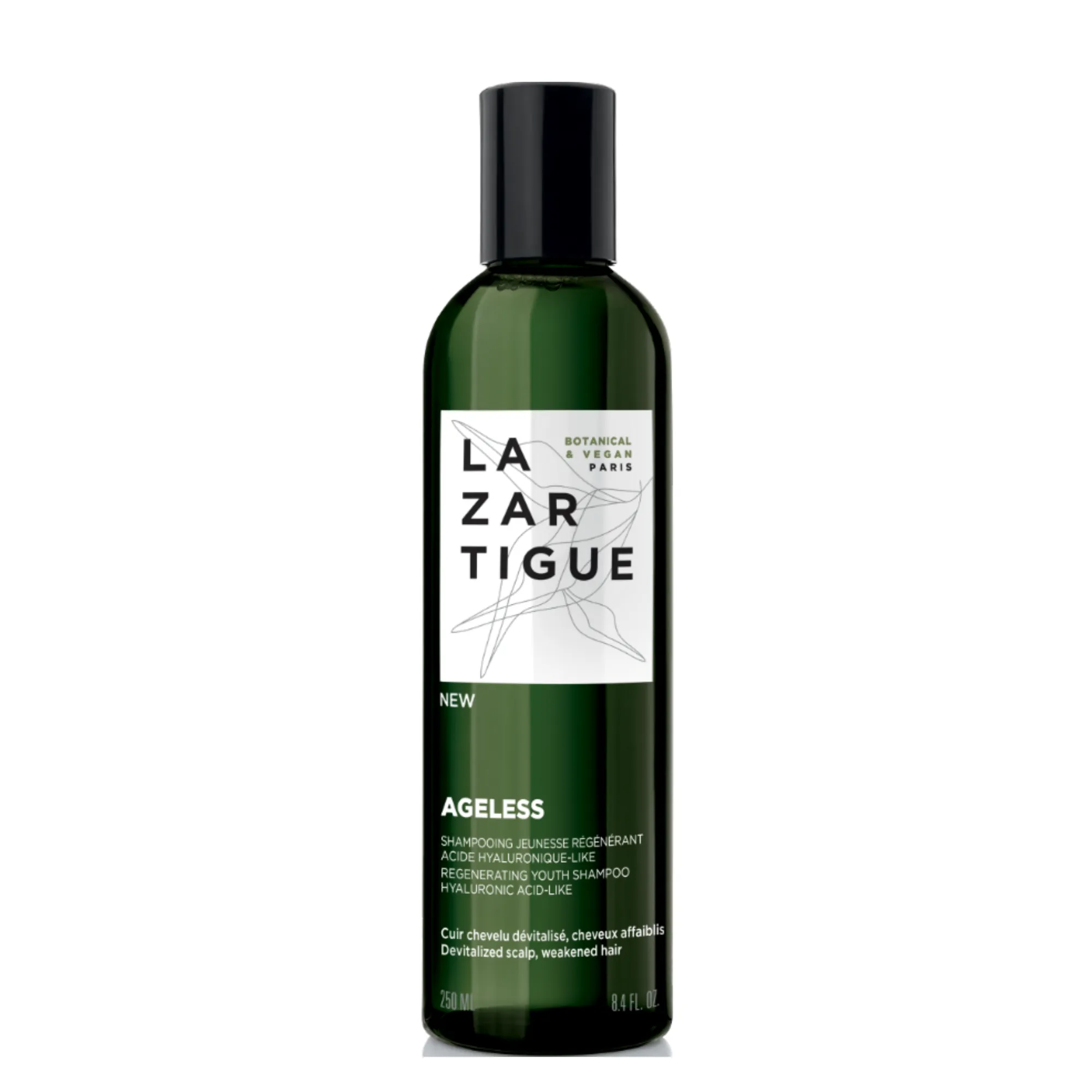 Lyskin-lazartigue-ageless-regenerating-youth-shampoo-250ml-8-4fl-oz-LAZ00061 Lazartigue Ageless Regenerating Youth Shampoo is an advanced, age-defying hair cleanser designed to address the visible signs of scalp and hair ageing. Specially formulated for a weakened scalp, fragile hair, and the first grey hairs, this shampoo works at the root of the problem by targeting dehydration, loss of density, dullness, and reduced resilience.