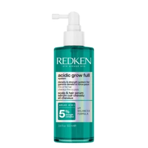 Redken Acidic Grow Full Scalp & Hair Serum is a lightweight, leave-in treatment designed to rebalance and hydrate the scalp while supporting stronger, thicker-looking hair. Developed as a key step in the Acidic Grow Full System, this serum targets the scalp directly—where healthy hair growth begins.