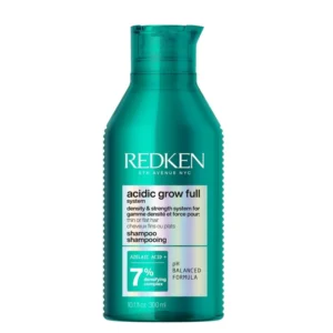 Redken Acidic Grow Full System Density Shampoo is a targeted scalp and haircare solution developed for fine hair lacking density and vitality. This advanced shampoo gently cleanses while helping to rebalance the scalp’s pH, support the scalp barrier and create the ideal environment for healthier-looking, fuller hair.