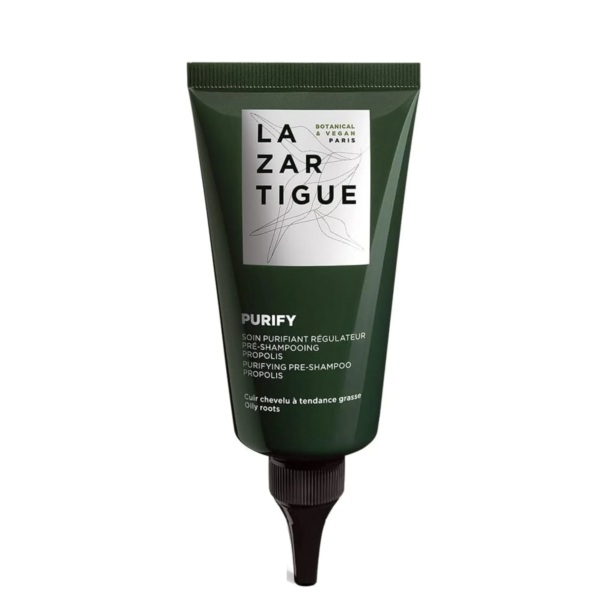 Lyskin-lazartigue-purify-purifying-pre-shampoo-75ml-2-5fl-oz-LAZ00044 Lazartigue Purify Purifying Pre-Shampoo is an intensive scalp treatment designed to purify oily scalps and help regulate excess sebum before shampooing. Formulated with white clay (kaolin) and made with 95% ingredients of natural origin, this pre-shampoo care works like a detox mask for the scalp, absorbing impurities and helping the hair regain a fresh, lightweight feel.