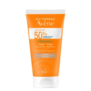 Lyskin-avene-cleanance-spf50-sun-protection-oily-and-blemish-prone-skin-50ml-1-7fl-oz-AVN00163_resultado Avène Cleanance Tinted Sunscreen SPF50+ combines very high sun protection with a natural tint that helps even out the appearance of the complexion. Avène designed this sunscreen specifically for oily, blemish-prone and sensitive skin, making it a practical choice for daily facial sun protection.