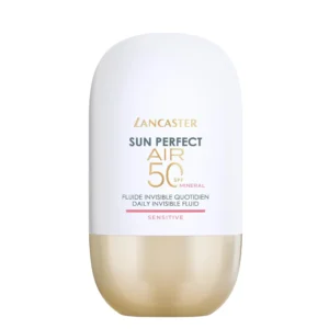 The Lancaster Sun Perfect Air Sensitive Mineral SPF50 is a next-generation daily facial sunscreen specifically developed for sensitive and reactive skin, including skin prone to redness or weakened after dermatological procedures.