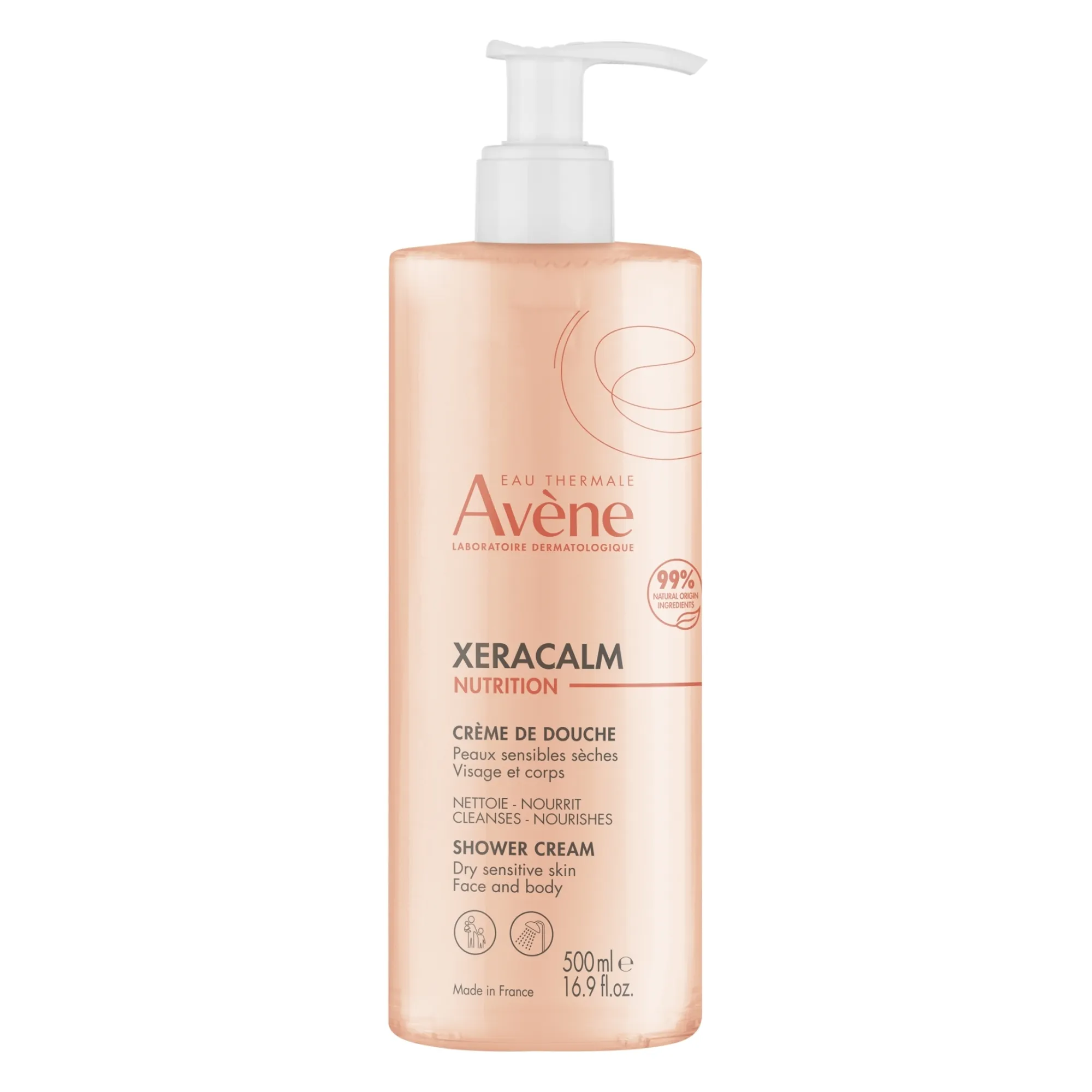 Lyskin-avene-xeracalm-nutrition-shower-cream-500ml-16-9fl-oz-AVN00188_resultado The Avène XeraCalm Nutrition Shower Cream 500ml is a high-tolerance cleansing treatment designed for the daily hygiene of dry to very dry sensitive skin in the entire family. Suitable for babies from 1 month of age, children, and adults, this dermocosmetic shower cream offers a minimalist yet highly effective formula that respects the skin barrier while delivering comfort from the very first use.
