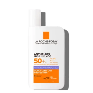 The La Roche-Posay Anthelios UVMune 400 Anti-Dark Spots Fluid SPF50+ is an advanced daily facial sunscreen that goes beyond traditional UV protection by combining very high broad-spectrum protection with targeted anti-pigmentation correction. Developed by the dermatological experts at La Roche-Posay, this innovative formula is specifically designed to protect against ultra-long UVA rays (380–400nm)—one of the key contributors to hyperpigmentation and deep cellular damage.