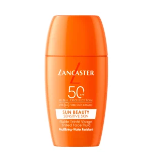 The Lancaster Sun Beauty Sensitive Skin Tinted Face Fluid SPF50 is a high-protection tinted facial sunscreen specifically formulated for sensitive and reactive skin. This advanced daily protector combines broad-spectrum sun defense with complexion-perfecting benefits, offering a practical and effective all-in-one solution.