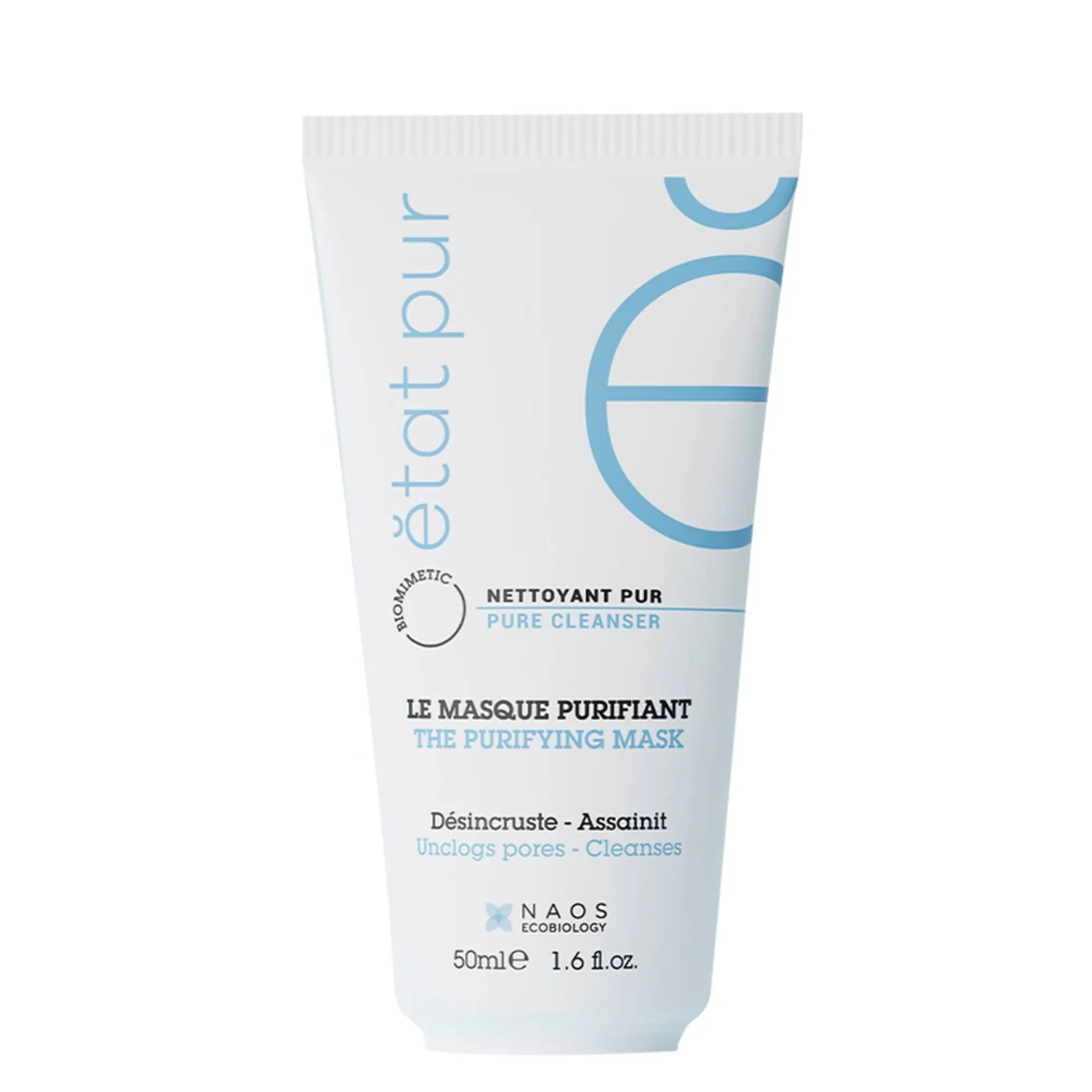 Lyskin-etat-pur-express-purifying-mask-50ml-1-6fl-oz-ETP00024_resultado Etat Pur Express Purifying Mask is an intensive cleansing treatment designed to deeply purify the skin, unclog pores, and reduce excess sebum. Thanks to its biomimetic formulation enriched with absorbent clays and sebum-regulating actives, it helps restore a clearer, smoother, and more balanced complexion.