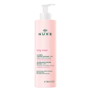 Transform your daily body care routine into a moment of indulgence with Nuxe Very Rose Body Milk, a silky body lotion infused with Rose Oil Extract to provide long-lasting hydration, comfort, and softness. Designed for all skin types, including sensitive skin, this fast-absorbing formula delivers up to 24 hours of hydration while enveloping the skin in a delicate and elegant rose fragrance. Its lightweight, melting texture glides effortlessly over the skin and absorbs quickly, allowing you to get dressed immediately after application. The result is smooth, supple, and comfortable skin with a non-sticky finish that lasts throughout the day. Formulated with 96% ingredients of natural origin and a vegan formula free from ingredients or derivatives of animal origin, Nuxe Very Rose Body Milk offers effective hydration while respecting the skin's natural balance.