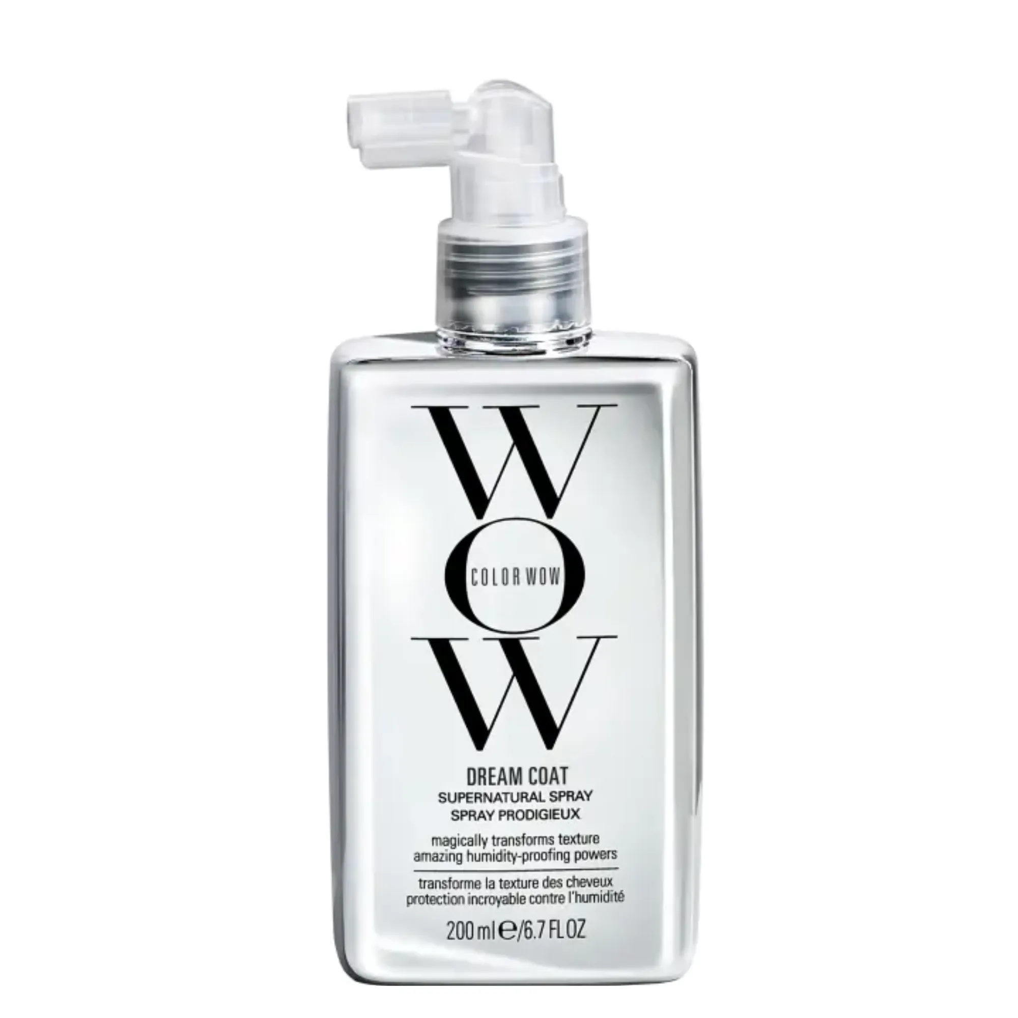 Lyskin-color-wow-dream-coat-supernatural-200ml-6-7fl-oz-WOW00006_resultado The Color Wow Dream Coat Supernatural is an advanced anti-frizz treatment designed to transform the appearance and texture of the hair, creating a smooth, glossy, and humidity-resistant finish. This innovative spray is often described as a “raincoat for the hair” because it creates an invisible protective barrier that helps repel moisture and prevent frizz.