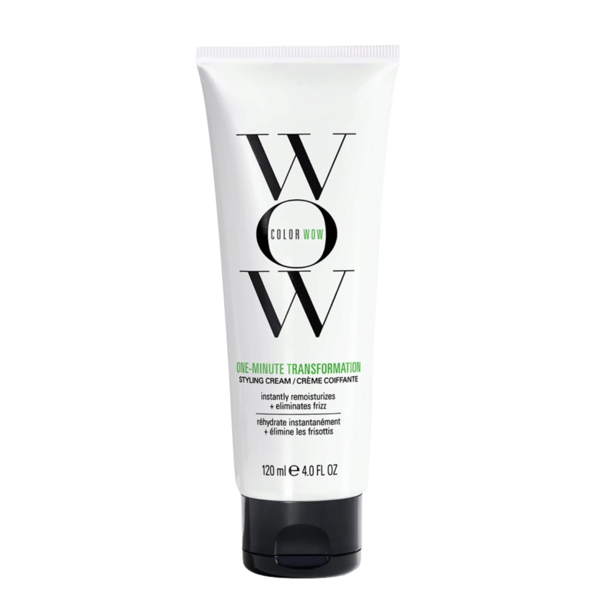 Lyskin-color-wow-one-minute-transformation-styling-cream-120ml-4-0fl-oz_resultado The Color Wow One-Minute Transformation Styling Cream is a fast-acting anti-frizz styling treatment designed to instantly smooth, tame, and refresh unruly hair. Created as an on-the-spot frizz fix, this innovative cream helps transform dry, fluffy, creased, or difficult-to-manage strands into a sleek, polished finish in just minutes.