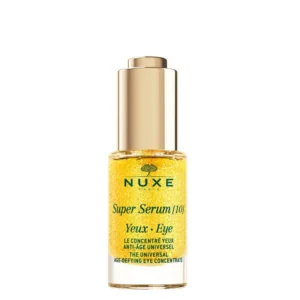 Experience 360° correction for your delicate eye contour area with Nuxe Super Serum 10 Yeux Age-Defying Eye Concentrate. Infused with Hyaluronic Acid, Botanical Caffeine, and thousands of micro-spheres of fractionated Botanical Oils, this serum provides a comprehensive anti-aging solution.