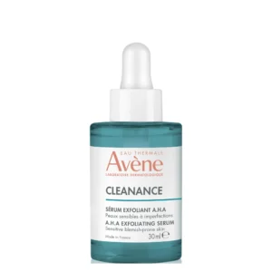 Lyskin-avene-cleanance-aha-exfoliating-serum-30ml-AVN00186_resultado Avène Cleanance AHA Exfoliating Serum provides targeted exfoliating care for adult skin prone to blemishes, visible pores and residual marks. Its lightweight, fragrance-free formula combines a duo of natural acids with a sebum-regulating ingredient to refine skin texture while helping maintain skin comfort.