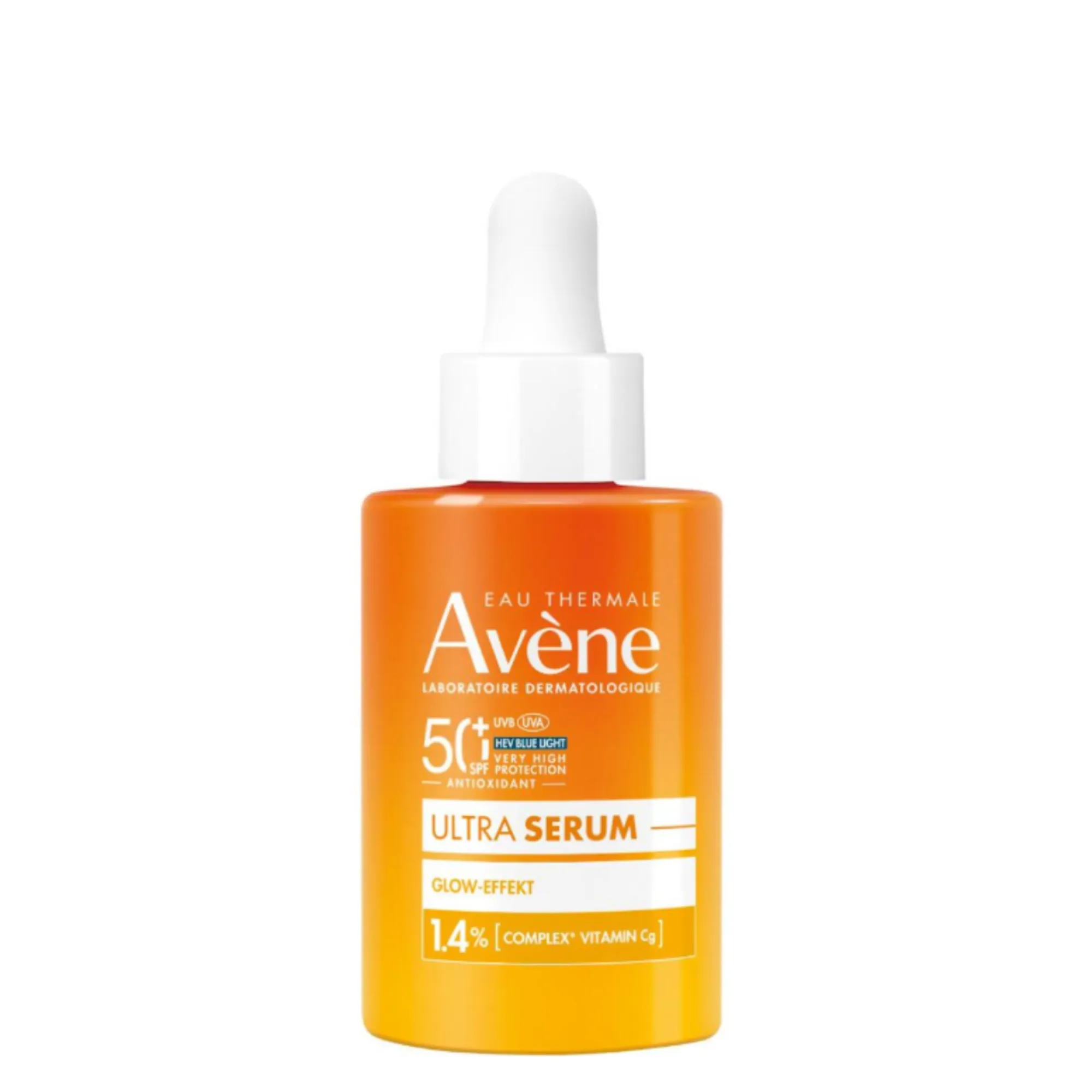 Lyskin-avene-activates-glow-ultra-serum-spf50-30ml-AVN00203_resultado Avène Activates Glow Ultra Serum SPF50+ combines very high daily sun protection with the illuminating benefits of a skincare serum. Its ultra-light texture protects sensitive skin against UVB, UVA and high-energy visible blue light (HEV) while helping defend cells against oxidative stress.