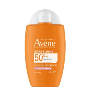 Lyskin-avene-sun-ultra-fluid-radiance-spf50-50ml-AVN00199 Avène Sun Ultra Fluid Radiance SPF50+ is a very high daily sunscreen designed for sensitive skin. Its ultra-fluid, lightweight texture provides broad protection against UVB, UVA and high-energy visible blue light (HEV), helping protect the skin from the effects of repeated sun exposure and photoageing.
