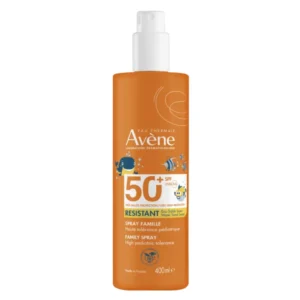 Avène Sun Very High Protection Resistant Family Spray SPF50+ provides very high daily sun protection specially designed for children and sensitive skin. Its convenient spray format makes application quick and easy, while its triple-resistant formula helps maintain protection during active family days outdoors.