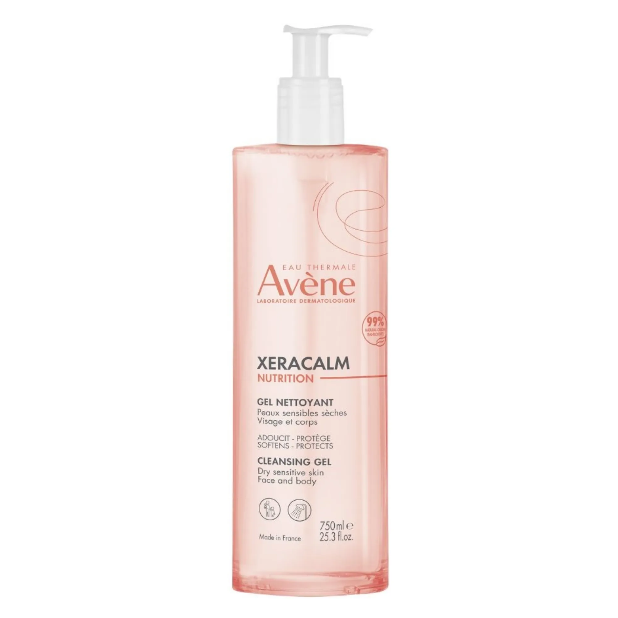 Lyskin-avene-xeracalm-nutrition-cleansing-gel-dry-skin-750ml-AVN00189_resultado Avène XeraCalm Nutrition Cleansing Gel Dry Skin is a gentle daily cleanser designed for dry and sensitive skin. Suitable for the whole family, including babies and children, this nourishing cleansing gel removes impurities while helping protect the skin from dryness and maintaining a comfortable, soft feel.