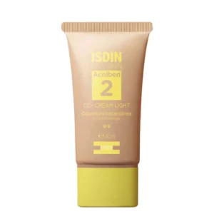 Isdin Acniben CC+ Cream combines skincare, buildable coverage and SPF30 in one lightweight formula for oily and blemish-prone skin. It instantly covers imperfections, controls shine and helps keep the skin hydrated while providing a natural, satin-matte finish. 40ml