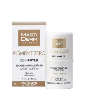 Lyskin-martiderm-pigment-zero-dsp-cover-stick-spf50-MAR00023_resultado MartiDerm Pigment Zero DSP-Cover Stick SPF50+ combines targeted sun protection, depigmenting actives, and a camouflage effect in a convenient stick format. Designed for all skin types, it helps disguise the appearance of dark spots while supporting a more even-looking complexion.