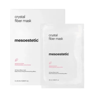 Mesoestetic Crystal Fiber Mask is a professional facial treatment designed to provide intensive hydration while helping soothe and comfort the skin. Made from an innovative 3D crystal fibre, this next-generation mask adapts closely to the contours of the face, creating an occlusive effect that helps improve the delivery and effectiveness of its active ingredients.